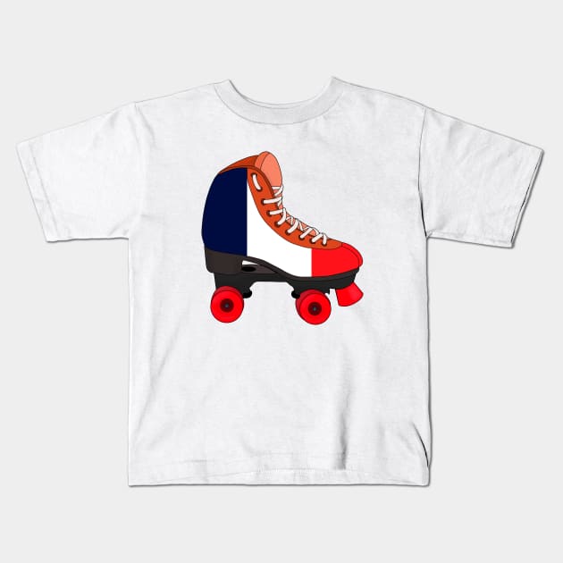 Roller Skating France Kids T-Shirt by DiegoCarvalho